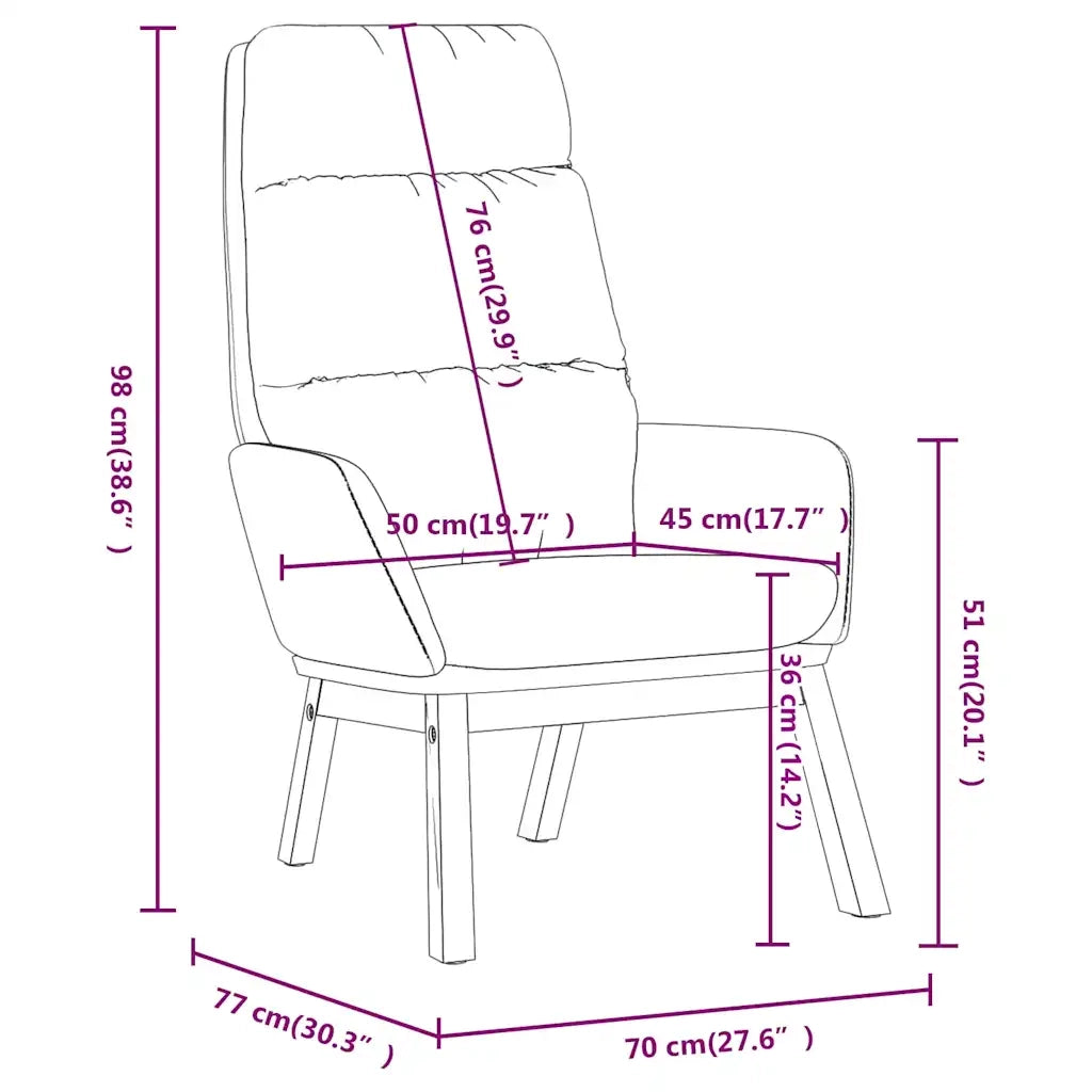 Sedia Relax Blu in Tessuto 341163