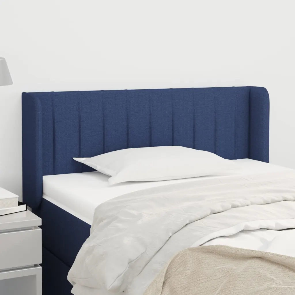 Testiera | Testata ad Orecchio Blu 83x16x78/88cm in Tessuto