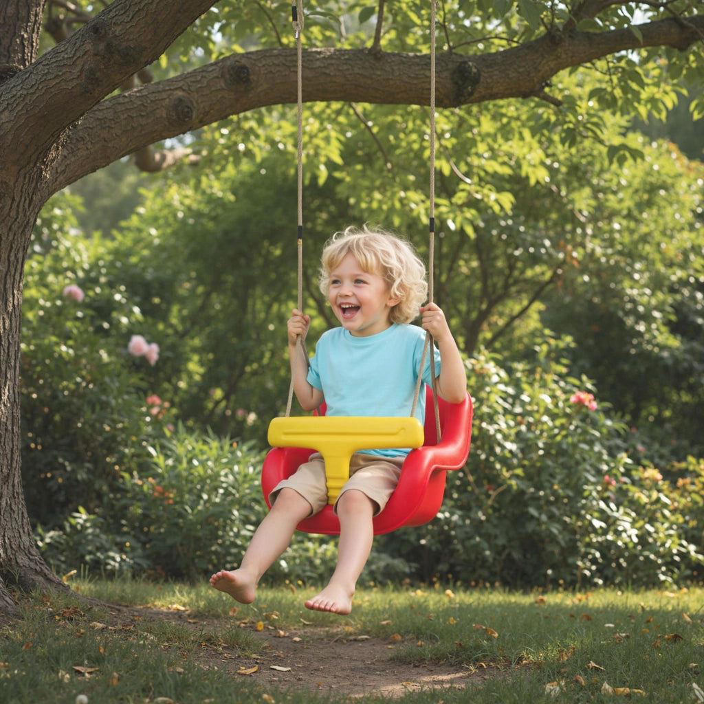 Altalena per bambini ¨C zephmum ¨C Rosso e giallo