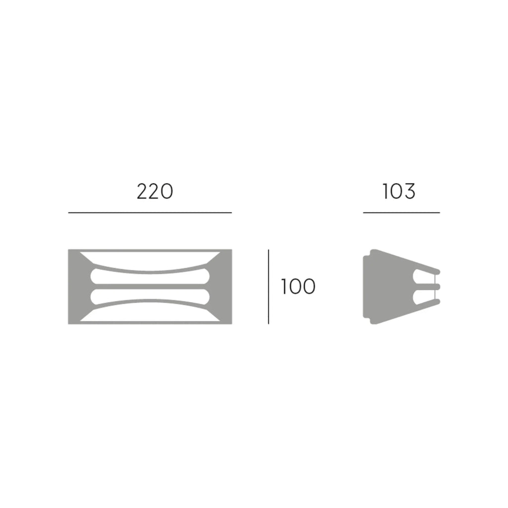 Applique Per Esterni Ed Interni In Alluminio Marrone Led 10W 700 Lm 3000K Bra