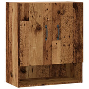 Mobile contenitore decorativo a parete 60 x 31 x 70 cm legno composito finitura effetto legno anticato 02_0051021