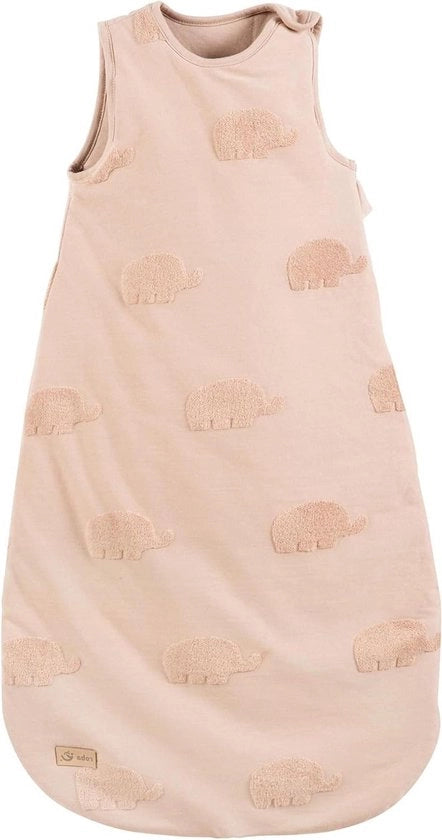 Zak da letto per neonati 110 cm certificato GOTS marrone - Elefante rosa