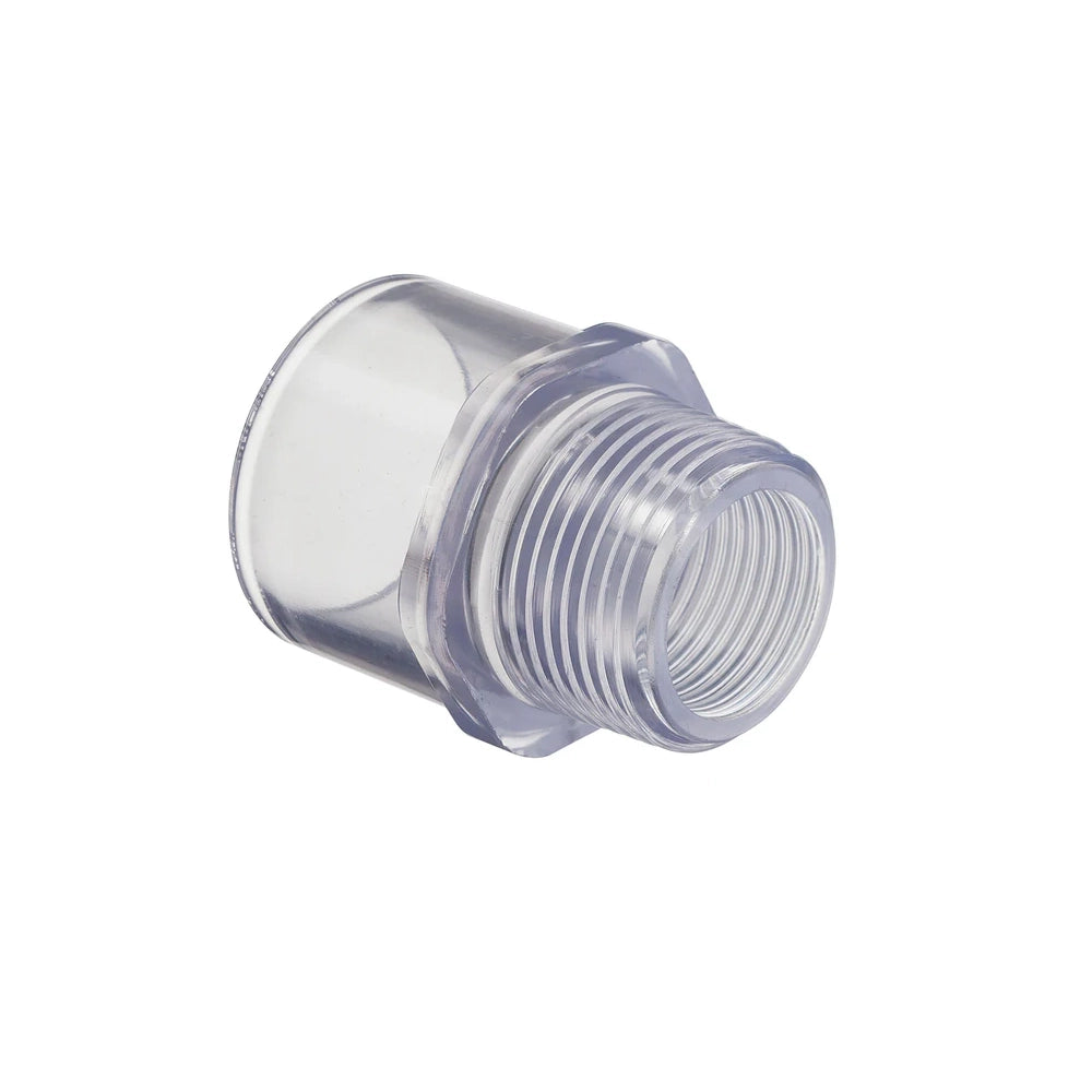 Aquariumline Riduzione Nipplo maschio 3/4" in acrilico trasparente Ø32mm