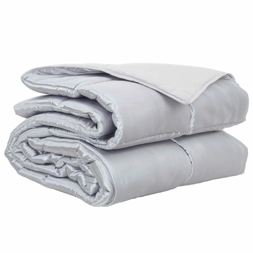 Piumone | Duvet Completo Annuale Argento 140 x 220 cm Satin e Micropile