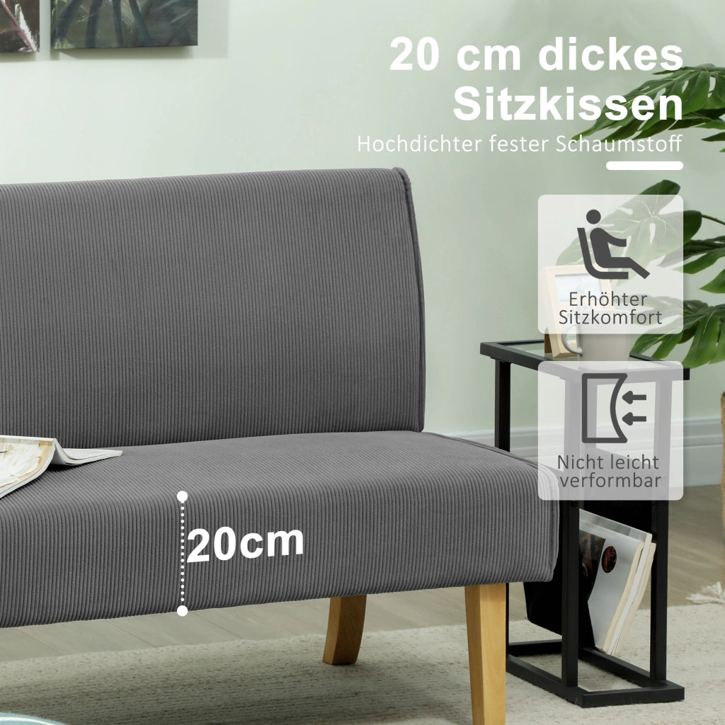 Divano 2 posti ¨C Minimal ¨C Tessuto, Grigio, Poltrona, Imbottito