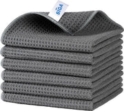 Set di asciugamani microfibra, 6 pezzi, grigio