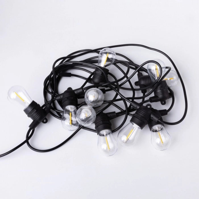 Girlanda solare LED 10m 10xG45 E27 2700K telecomando