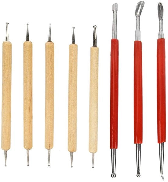 Strumento per lavorazione pelli Professionale Design - Attrezzo per lavorazione pelli - Taglio della pelle - Formatura della pelle - Stagno - Manico 7,5 cm