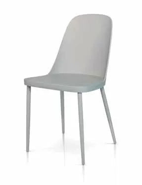 Set 4 sedie colore grigio in polipropilene 54x46 h.84 - Mobili 2G