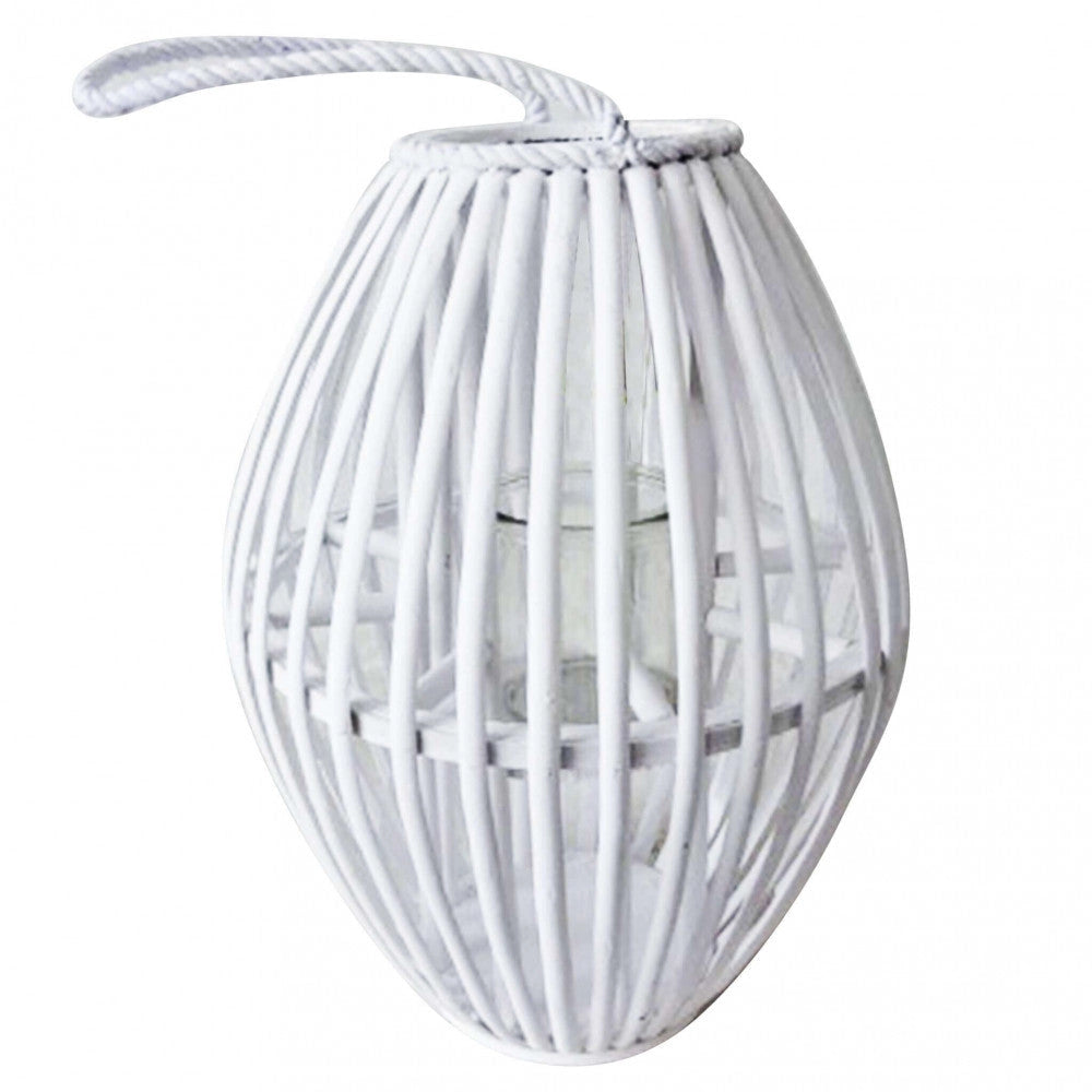 Lanterna Gisele in Vimini Bianco