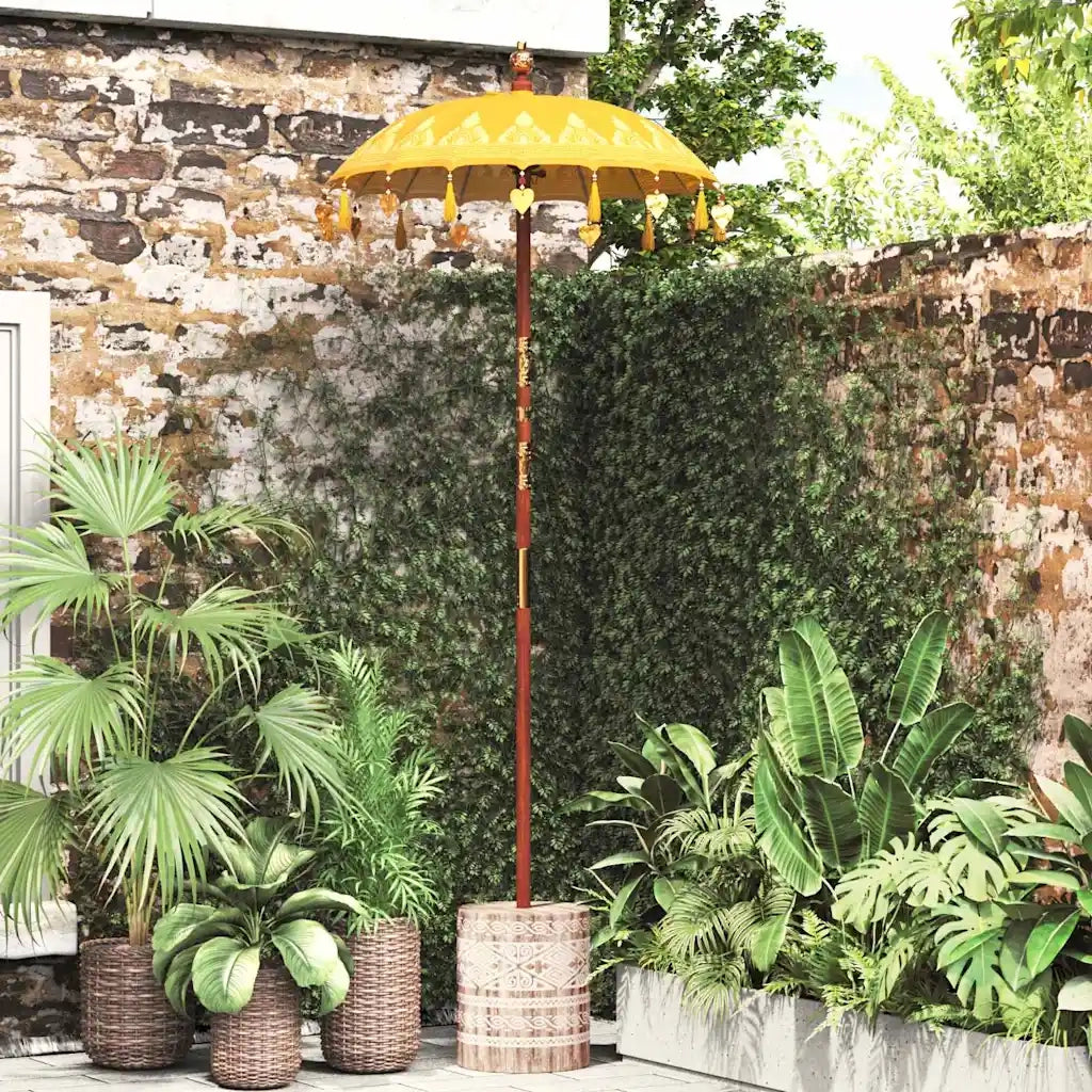 Ombrello balinese con base Giallo 95 x 95 x 260 cm 3356915
