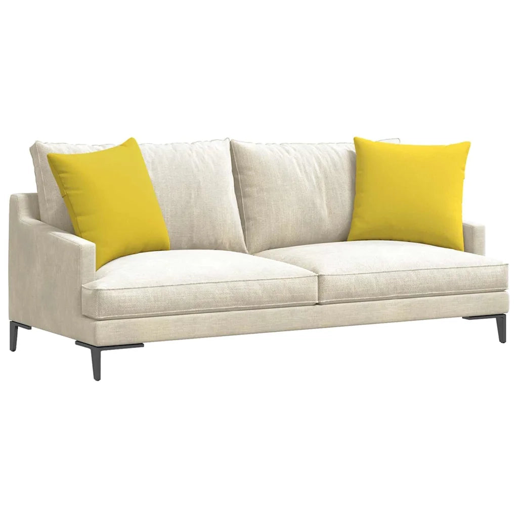 Cuscini da Divano 2 pcs Giallo Chiaro 50 x 50 cm Tessuto 42013963