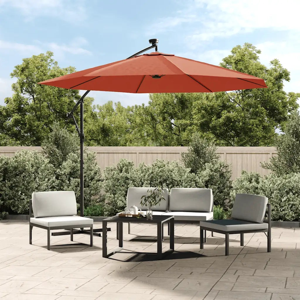 Telo di Ricambio per Ombrellone-Telo sostitutivo per Ombrellone Grigio Terracotta 350 cm
