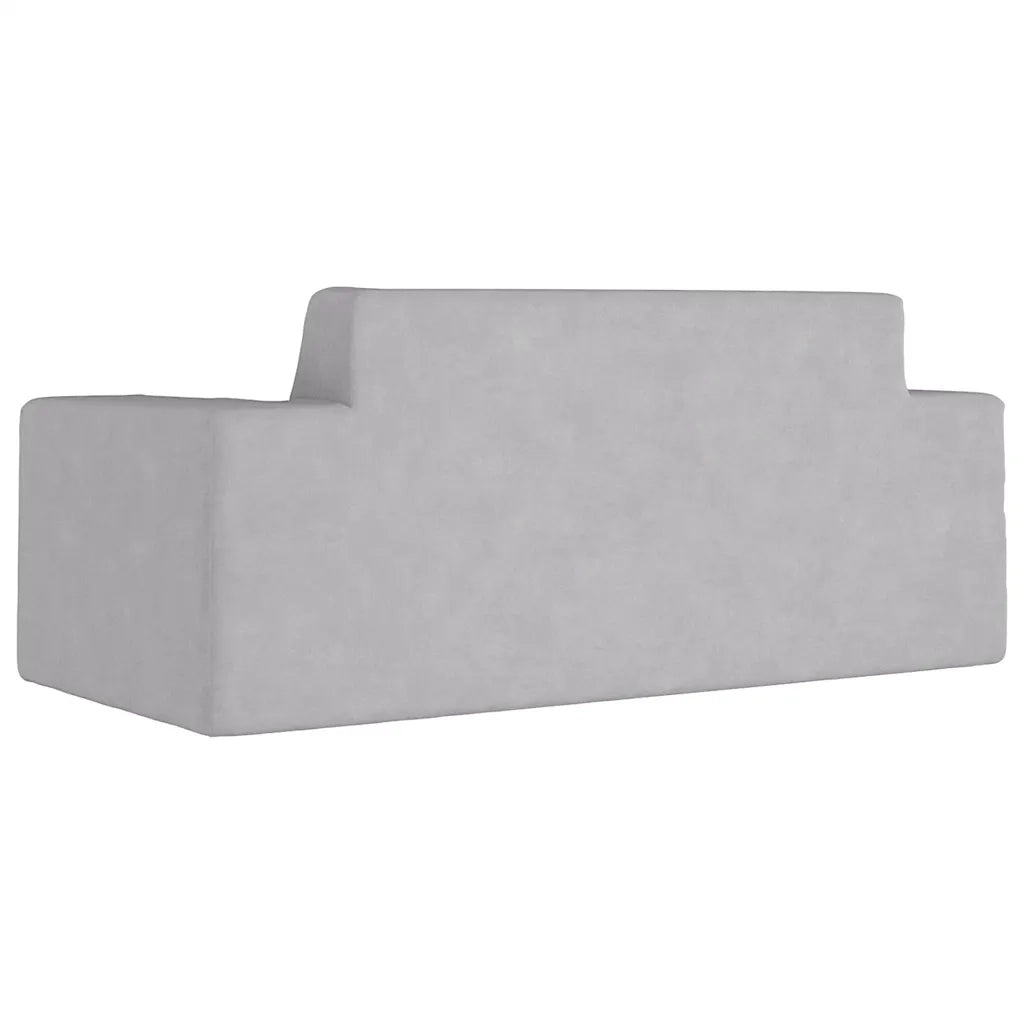 Divano per Bambini a 2 Posti-Sofa-Divanetto Grigio Chiaro in Morbido Peluche 538863