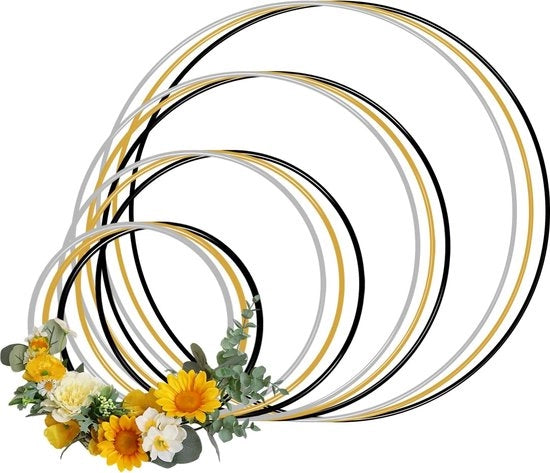 Set di Anelli in Metallo per Decorazione Creativa e Artigianato - 12 pezzi in 3 Colori