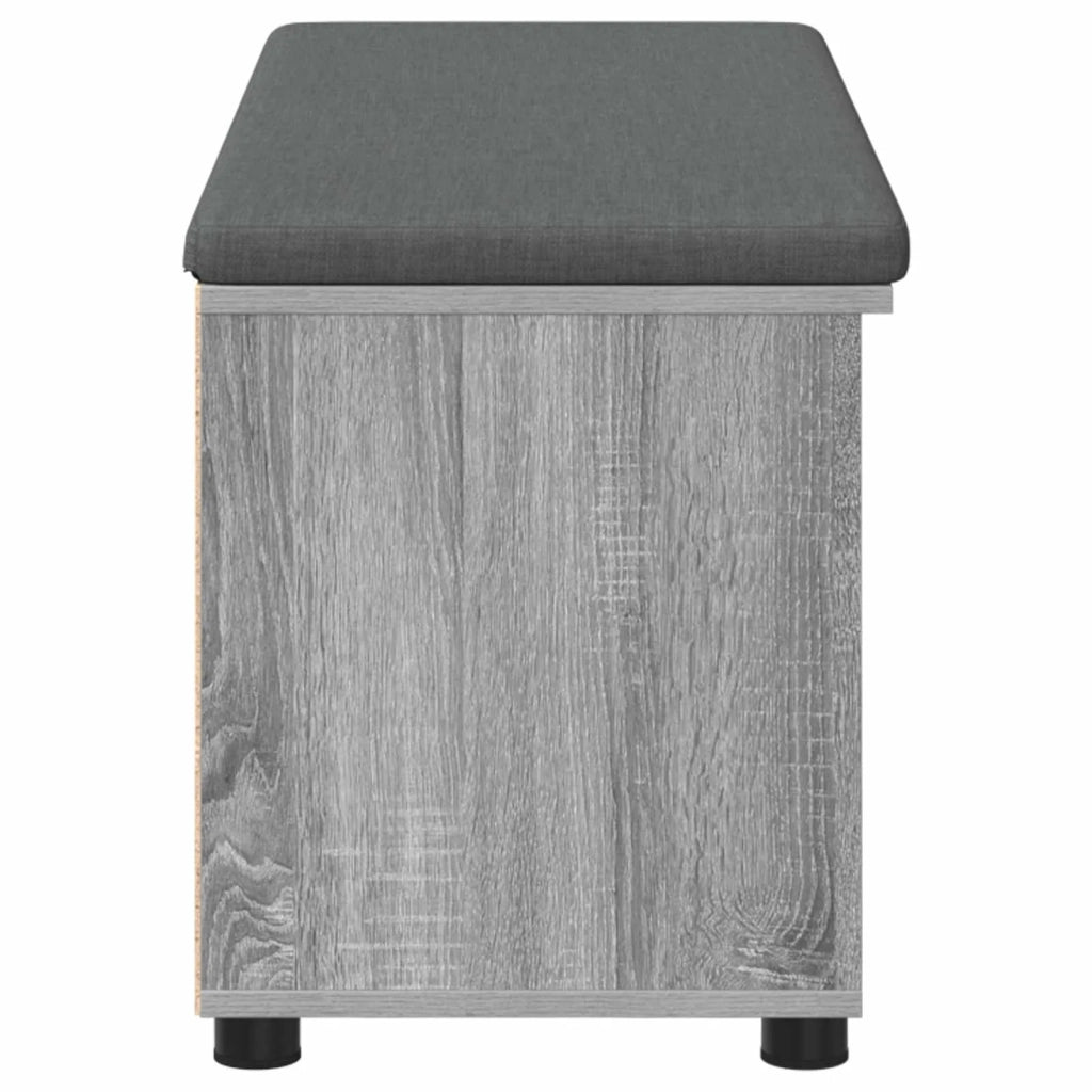 Panca per ingresso con cuscino Sonoma grigia 100 x 38 x 46 cm