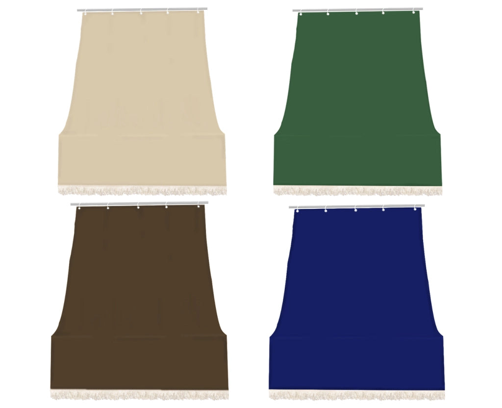 Tenda da sole tessuto resistente per balcone con anelli lavabile a caduta - Verde - 140x250 cm