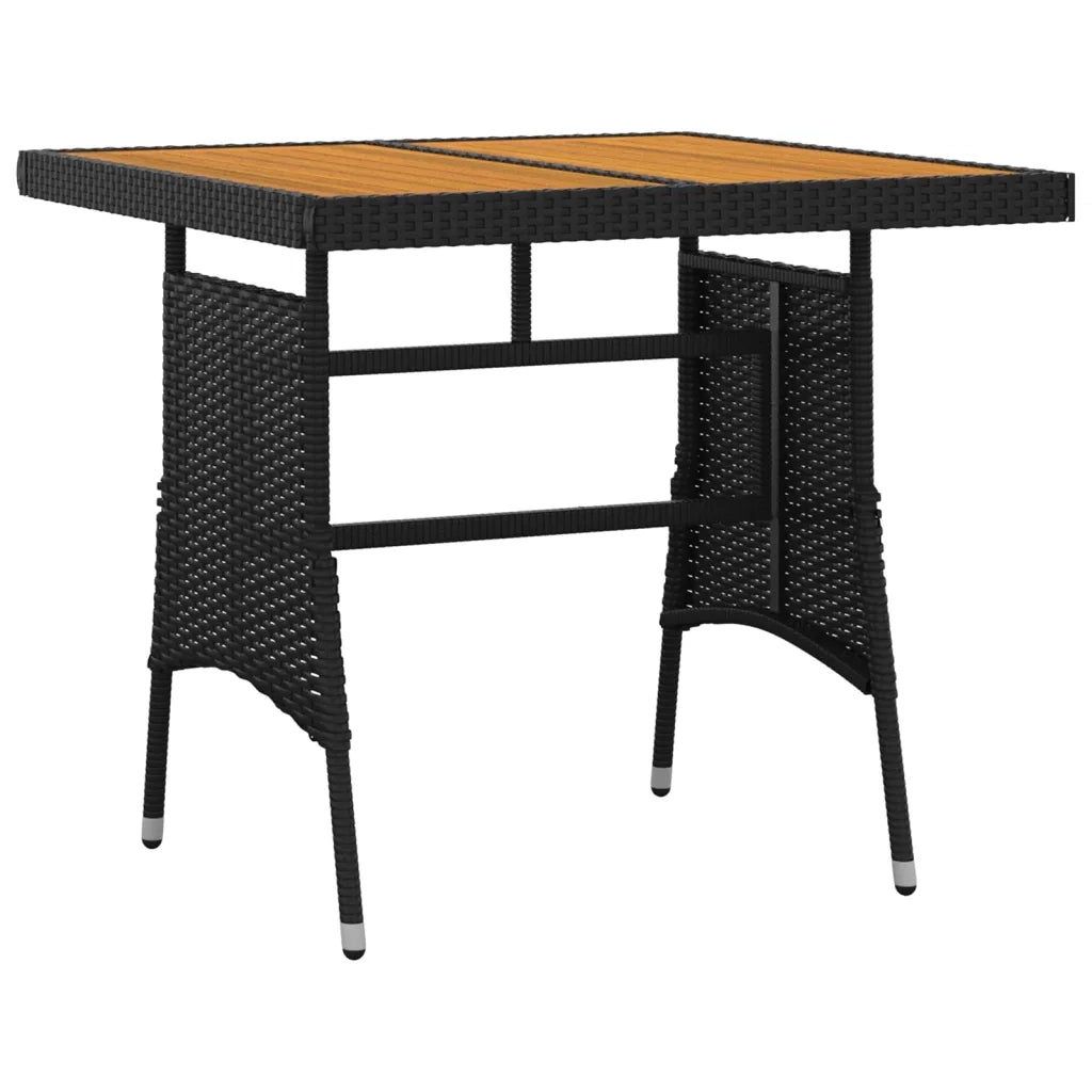 Set da Pranzo da Giardino 3 pz in Polyrattan Nero 3120086