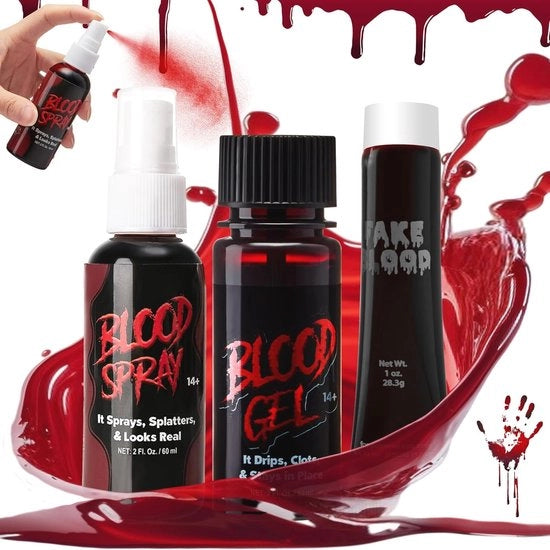 Set di Prostetici per Halloween - Sangue Realistico per Cosplay e Effetti Speciali