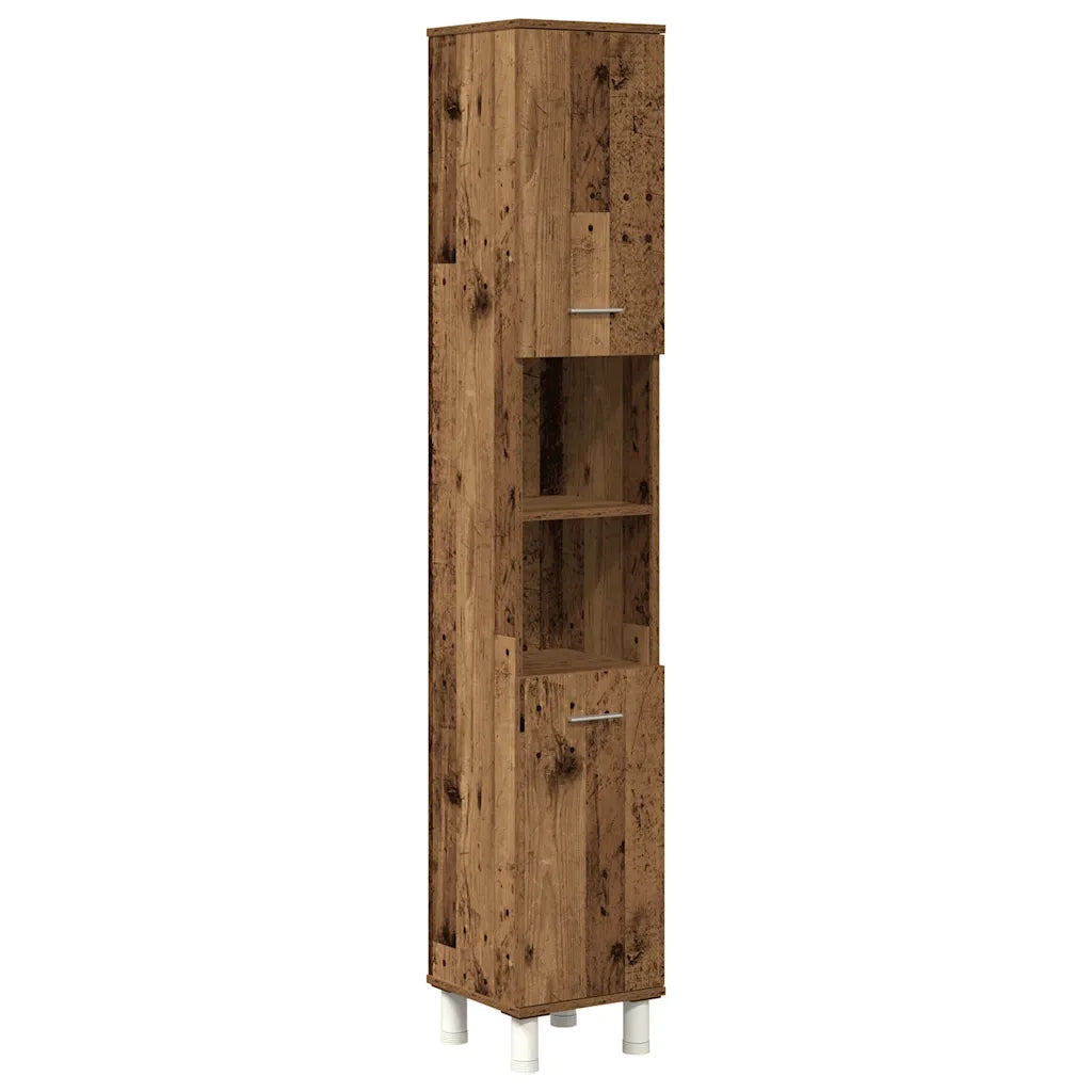 Set Mobili da Bagno 4 pz Legno Antico in Legno Multistrato 3328557
