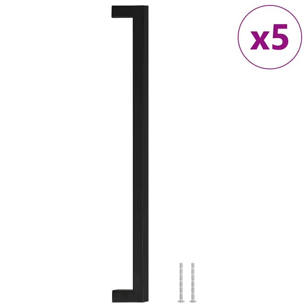 Maniglie per Mobili 5pz Nere 320mm in Acciaio Inox 155402