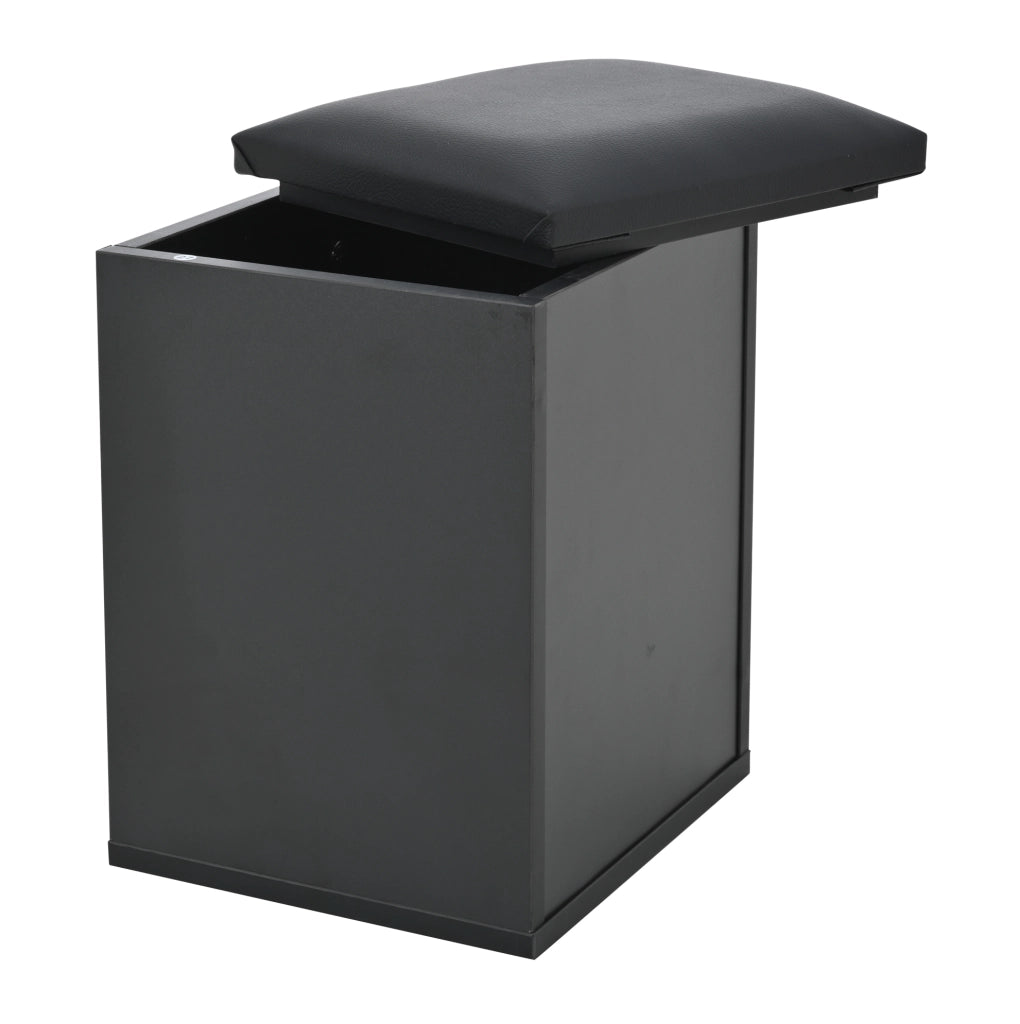 Tavolino da caff¨¨ elevabile 100x50 cm con LED, 2 cassetti e 2 sgabelli nero