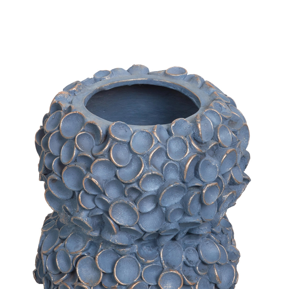 Vaso di fiori blu per esterni e interni Retro Boho