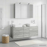 Set di mobili per il bagno 4 pz Sonoma grigio 3406860