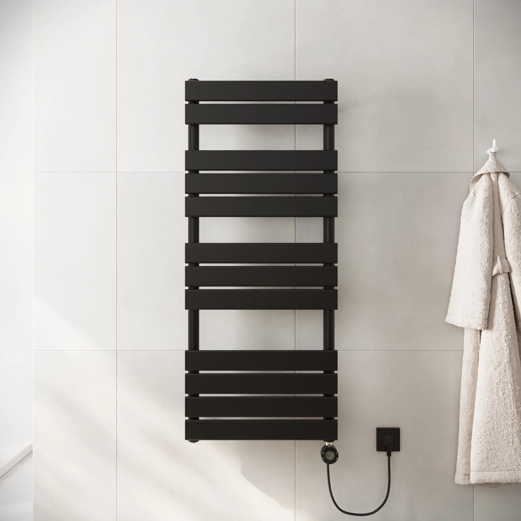 Termoarredo elettrico 1200x500 nero opaco interasse 450 | Andromeda