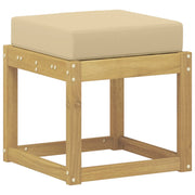 Panchina da esterno | Panchina da Giardino | Panca da Giardino con cuscino Bianco 43 x 43 x 45 cm