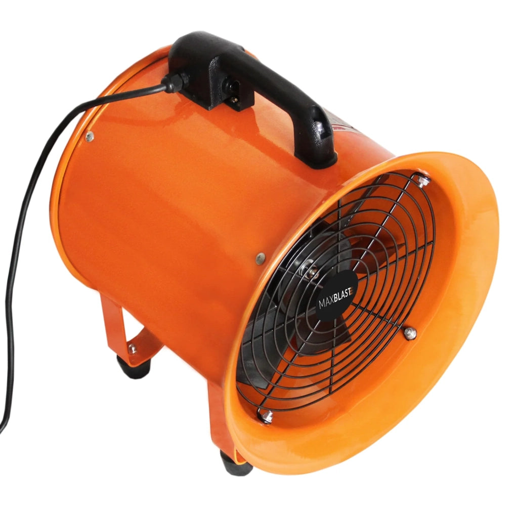 Ventilatore Estrattore Aria Industriale con Tubo Dotto Aspira Polveri e Fumo o Soffia Aria Pulita Ventola Reversibile - 250mm - Dotto 6m