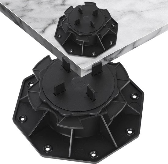 Sostegno per pavimenti in ceramica, pietra e marmo – Regolazione di altezza 42-140 mm – Resistente alle intemperie e UV – 10 pezzi