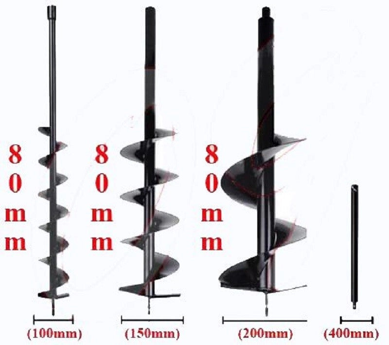 MOTOTRIVELLA A SCOPPIO 52 CC) PUNTE DI RICAMBIO 10/15/200 cm + PROLUNGA 40 cm