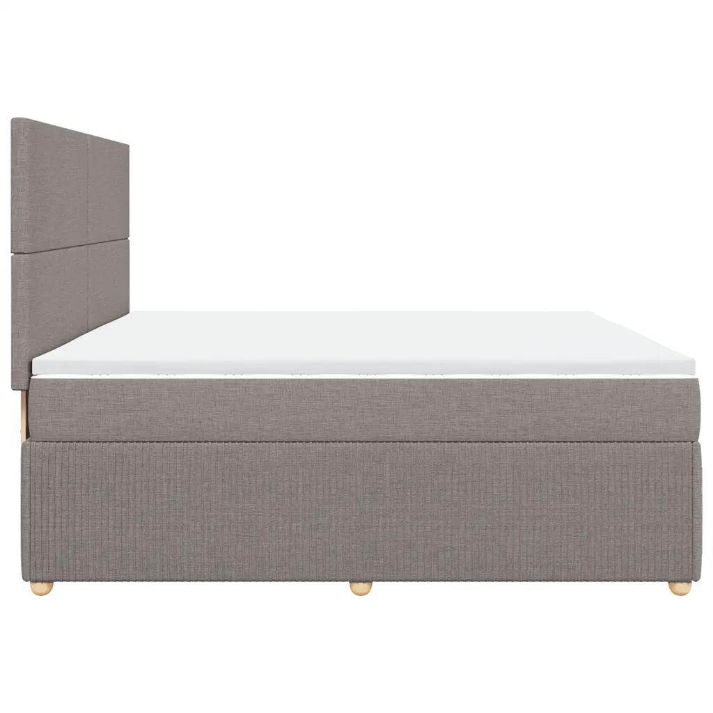Giroletto a Molle con Materasso Tortora 200x200 cm in Tessuto 3292160