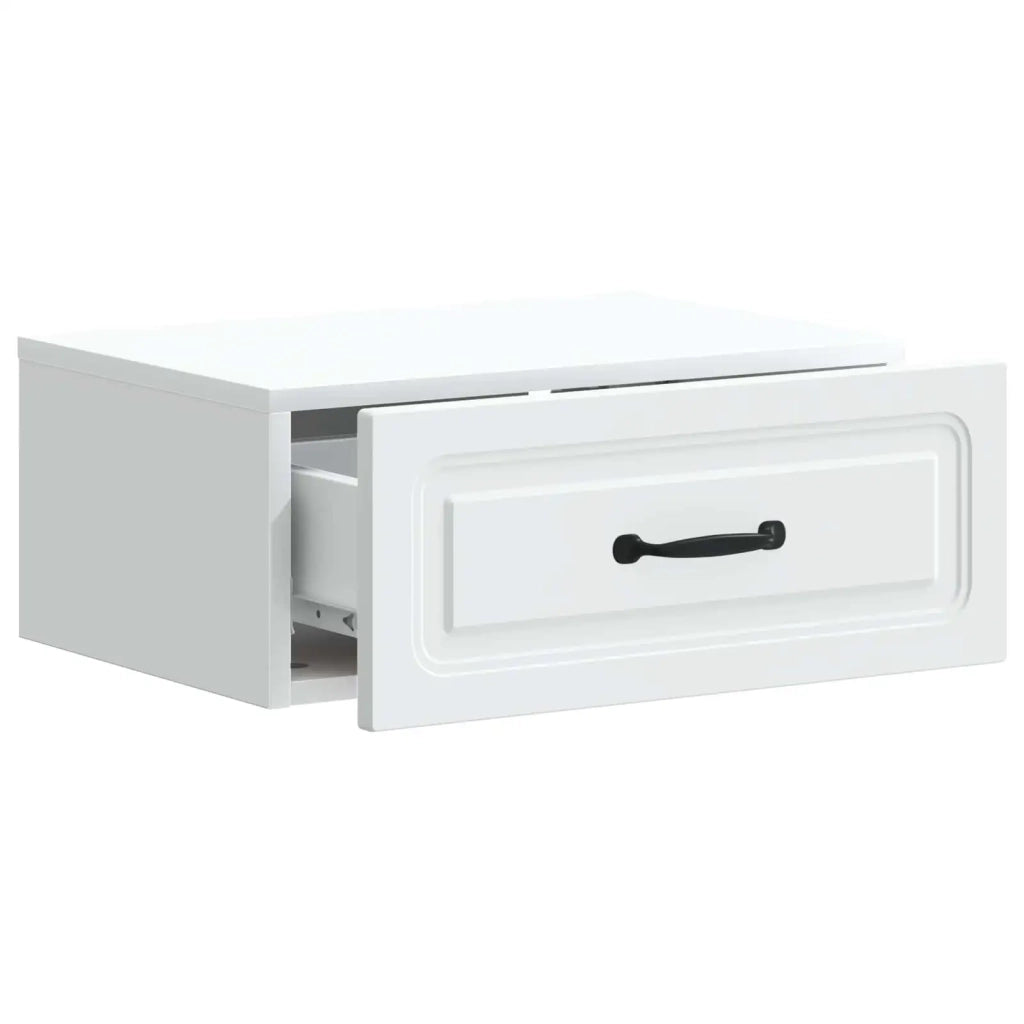 Mobiletto da notte a muro con cassetto Bianco 49 x 34,5 x 20 cm 899295