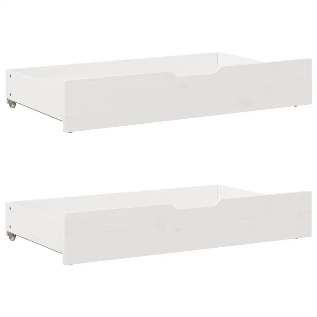 Letto senza Materasso Bianco 135x190 cm Legno Massello di Pino 3309870