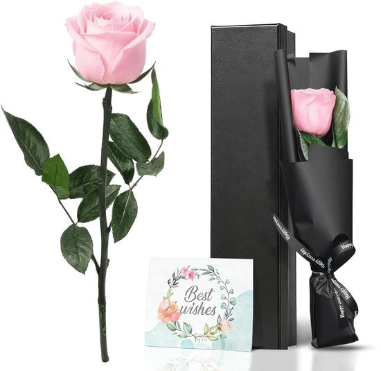 Fiore Eterno in Scatola di Regalo - Fiore Conservato - Regalo Duraturo - Ideale per Compleanni/Jubilei - Confezione di Lusso - Simbolo di Amore Eterno
