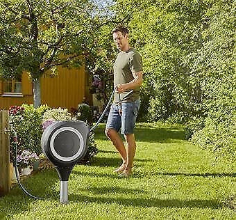 Gardena 18616-20 RollUp M Avvolgitubo da Giardino 20 m diametro 11 mm rotazione 360° resistente UV colore Bianco