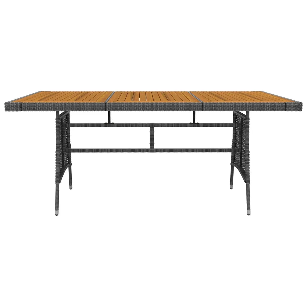 Set da Pranzo per Esterni 7 pz in Polyrattan Grigio 3120114