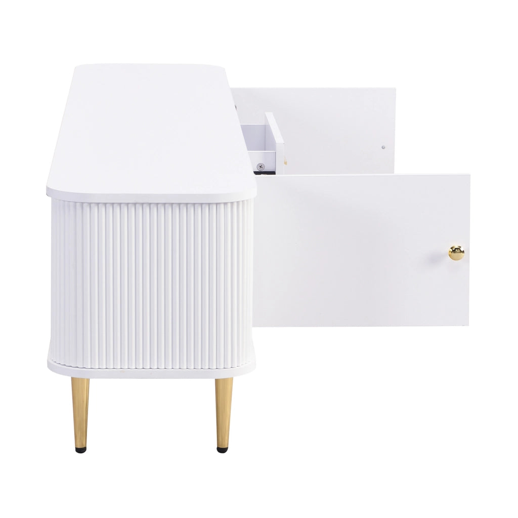 Mobile TV moderno con 2 cassetti e 2 ante bianco