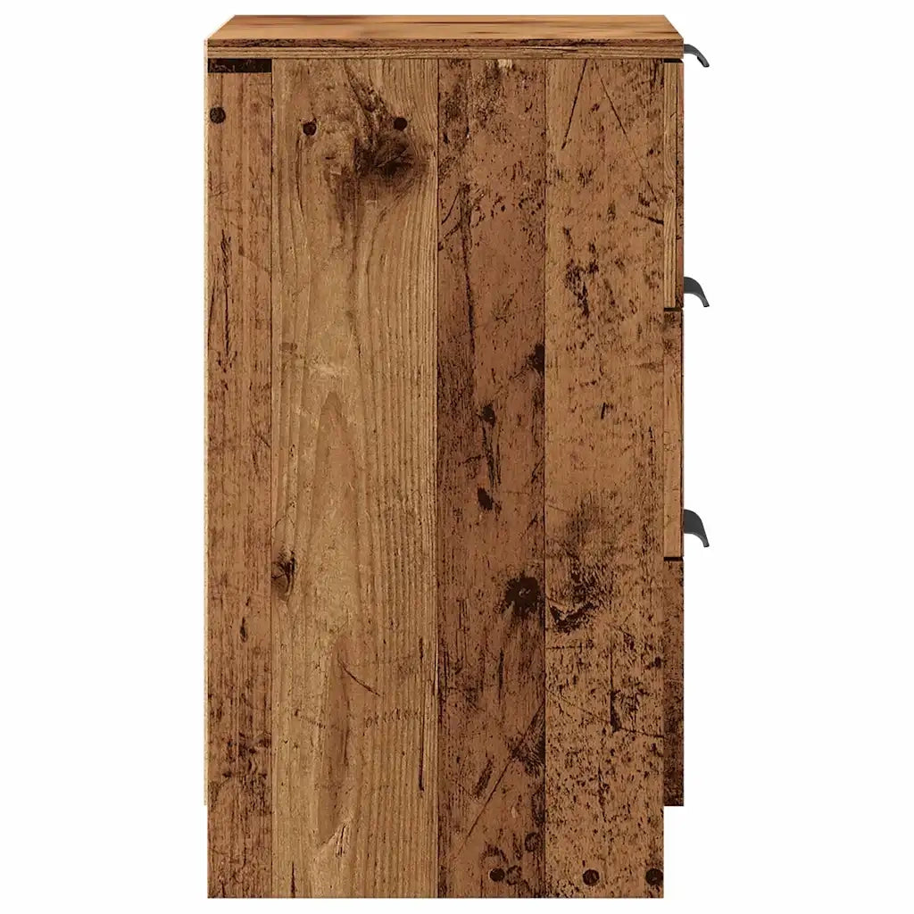 Comodino-Tavolino da notte Legno Vecchio 40x36x65 cm in Legno Multistrato 102973