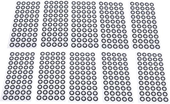 Marcatori di tracciamento 3D a 500 pezzi - punti di tracciamento riflettenti - adesivi autoadesivi - alta precisione - ID 6 mm - OD 10 mm - marcatori di tracciamento