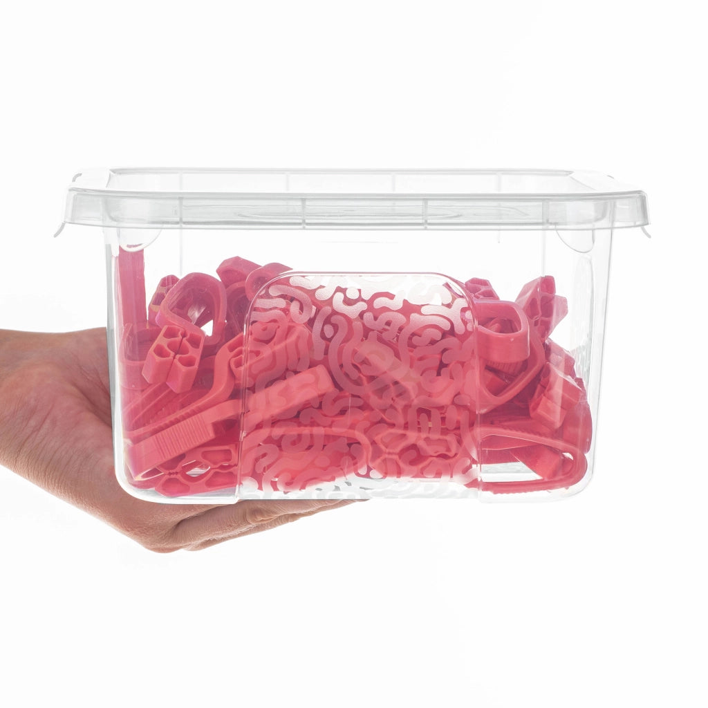 Mollette per bucato KADAX, set da 50 pezzi + contenitore con coperchio