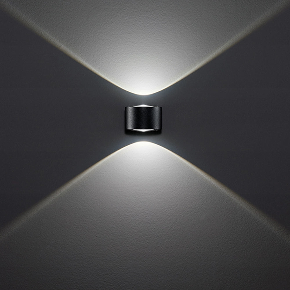 Applique Da Esterno Moderna Vision Metallo Grigio Grafite Vetro Led 6W 3000K