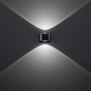 Applique Da Esterno Moderna Vision Metallo Grigio Grafite Vetro Led 6W 3000K