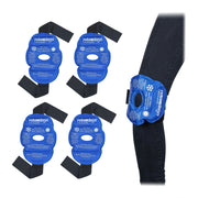 Set di 4 borse in gel per ginocchia effetto caldo o freddo comfort mobilità sport 20 x 25 cm in PVC blu 13_0012931