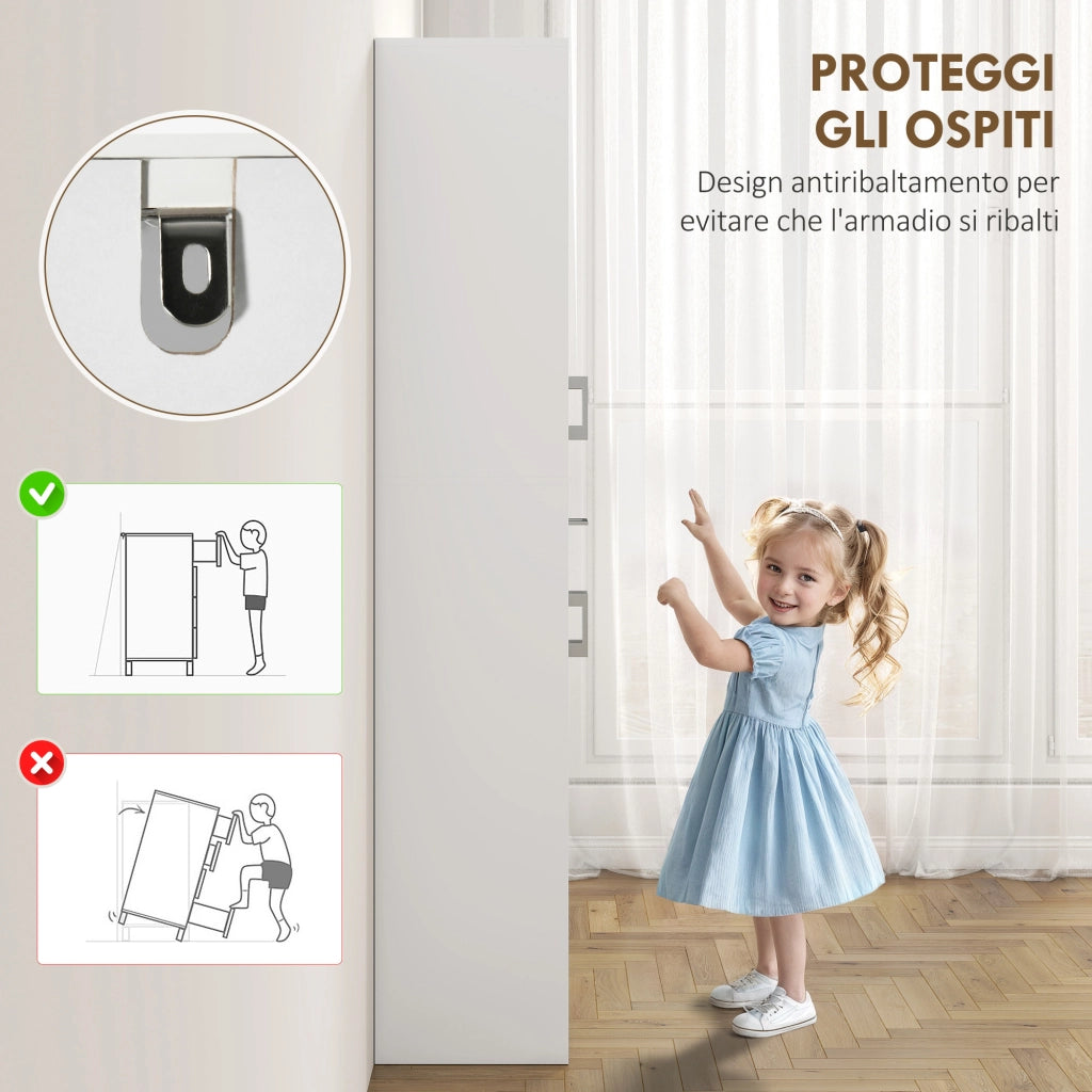 Credenza Cucina con Ante e Cassetto ¨C Minimal ¨C Bianco
