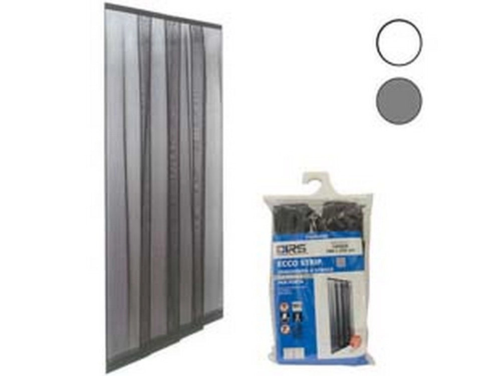 1pz zanzariera a strisce ecco strip per porta - cm.140x250 nera cod:ferx.fer409421