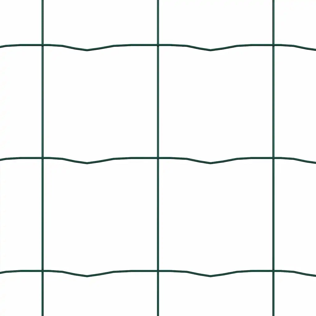 Recinzione da Giardino | Recinzione con Posto Verde 0,4 x 25 m Acciaio e PVC