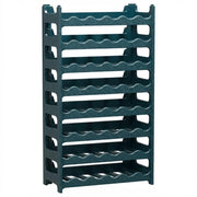 CookandSupply x TheWV Cantinetta Vino in Plastica Modulare Impilabile, Portabottiglie Effetto Pelle Martellata, 6 Bottiglie per Modulo, Scaffale Portavino Salvaspazio - Verde Petrolio, 48